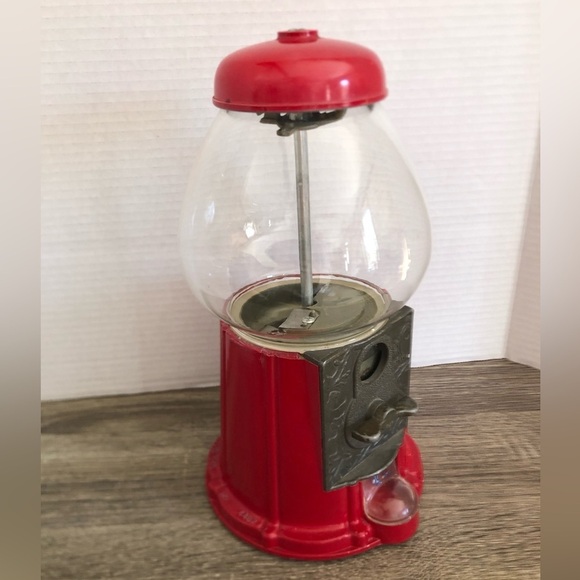 80s Fire Engine Red Continental Gum Gumball Machine - Picture 6 of 14